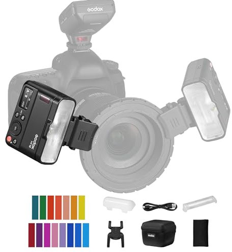 GODOX MF12 Flash macro 2,4 G Contrôle de transmission sans fil Nombre guide 16 modes TTL M avec chaussure froide Filtre de couleur pour portraits de plantes, insectes, aliments, bijoux, photographie