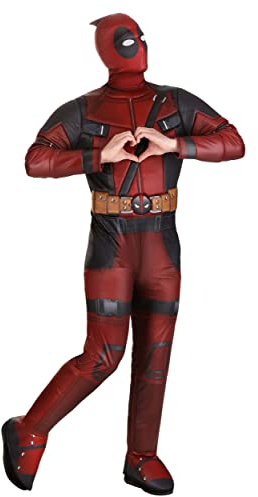 MARVEL Deluxe Adult Deadpool Costume, Superhero Halloween Costume for Men - Officially Licensed X-Large