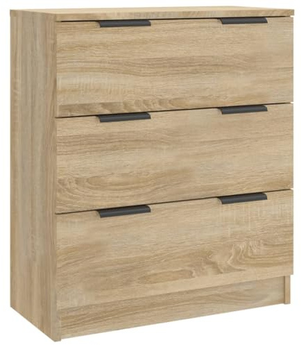vidaXL Sideboard Cupboard Storage Side Console Telephone Cabinet Home Indoor Living Room Highboard Home Organiser Furniture Sonoma Oak Engineered Wood