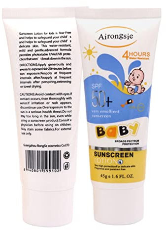 Erfrischender Sonnenschutz für Kinder, 45 g, feuchtigkeitsspendende Aufhellung und Fleckenentfernung, Baby-Sonnencreme, Baby-Sonnencreme, geeignet für empfindliche Hauttypen
