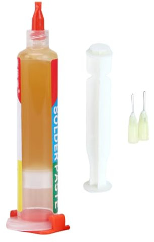 Duqulle Pasta flussante per Saldatura - Pasta fortemente Adesiva No-Clean da 10 ml per Saldatura, per Saldatura Fai-da-Te per circuiti Stampati, telefoni, Involucri Metallici, sensori, Motori