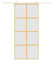 Gecheer Schiebetür Golden Tür Innen Schiebetür-Beschlagsätzen Schiebetürbeschlagsätze Schiebetürbausatz Holzschiebetür Schiebetürsystem Ganzglasschiebetür 90 x 205 cm (B x H) ESG-Glas mattiert Golden