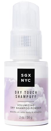 SGX NYC Dry Touch Shampuff - Volumizing Dry Shampoo Powder That Absorbs Excess Oil - Non Aerosol Dry Shampoo - Fresh and Bouncy Hair - 56 g