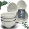 Steingut Müslischalen 6 Personen Hygge TESTSIEGER, Traumhaftes Skandinavisches Steingut Müsli Schüssel Set, Kleine Schüssel, Müslischale - Pure Living in Beige
