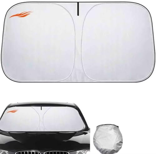 Sonnenschutz Auto frontscheibe kompatibel mit BMW 3 Series E90 2005-2012,Auto Sonnenschutz frontscheibe windschutzscheibe Sonnenschutz(Silver)