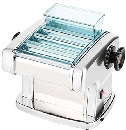 Macchina per Pasta Elettrica, Macchina per Pasta Automatica con 9 Impostazioni di Spessore, Macchina per Pasta Fresca Professionale a 3 Lame in Acciaio Inossidabile, Macchina per Tagliatelle
