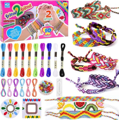 SELLORIA Friendship Bracelet Making Toys for Girl, Friendship DIY Craft Kit for 8-14 Years Old Kid Jewellery Making Kits Birthday Gifts, Present for Girls