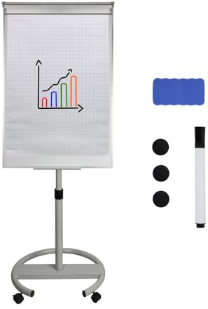 Magnetisches Flipchart Whiteboard - höhenverstellbar - 2in1 Whiteboard & Präsentationstafel