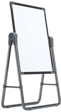 Pizarra magnética y pizarra blanca combinada de 37 x 47 cm para exteriores, pizarra de borrado en seco con soporte, plegable, bloc de escritura borrable para el hogar, oficina, escuela, versátil