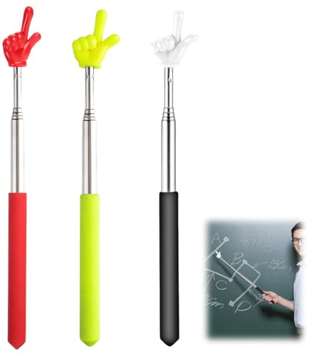 LACHT Puntatore Telescopico per Insegnanti Allungabile Mano Bastone Puntatore Mini Bastone Retrattile per Insegnanti Puntatore Dito per Insegnanti in Classe Ausili per Insegnanti