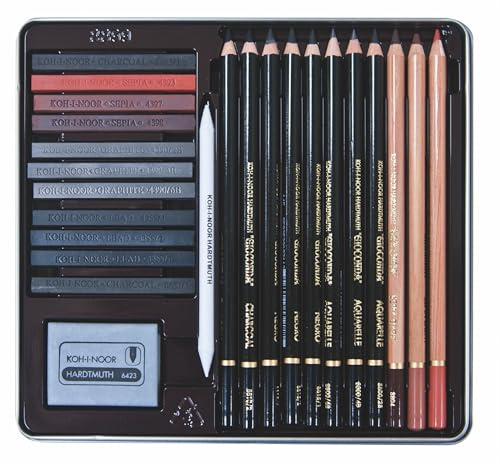 Koh-I-Noor Gioconda 24-Piece Artist Set, Packed in Tin (8899)