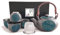 Original Japanisches Teeservice KURO Japan Teeset Porzellan in Geschenkbox Kanne 600 ml