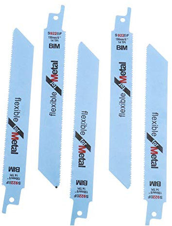 ENET 5pcs S922BF 150mm Lames de Scie Sabre Alternatif a vu Lames de Coupe métal pour Bosch