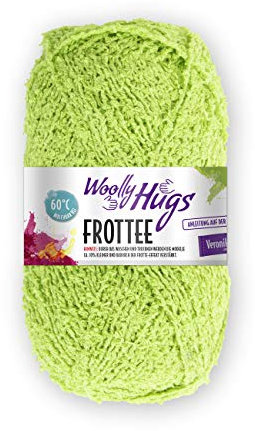 Sibylles Geschenkeartikel 50g Woolly Hugs Frottee - Farbe 74 Apfel - Für den kosmetischen Bereich genau so geeignet, wie für Kuscheltiere