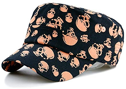 Uteruik Gorra Militar del ejército con diseño de Calavera, para Hombres y Mujeres (#B)