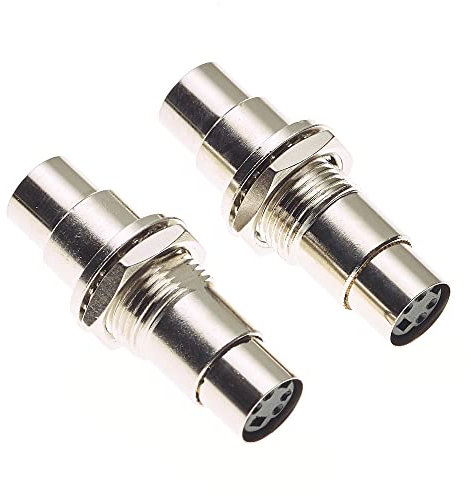 Keple Adattatore S-Video E Accoppiatore Per Il Cambio Di Genere | Cavo Connettore VHS Mini DIN A 4 Pin Da Femmina A Femmina | Confezione Da 2