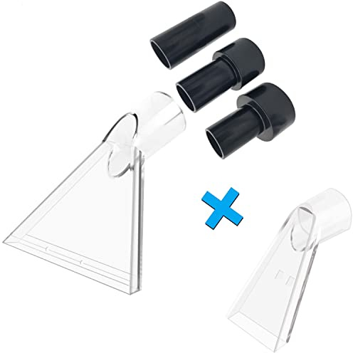 Happy Tree Universal Fits All Shop Vacs with 2-1/2& 1-7/8 & 1-1/4 Adapters Large 7-1/2& Small 3-1/2 Clear Head for Upholstery/Carpet Cleaning, Shop Vac Extractor Attachment
