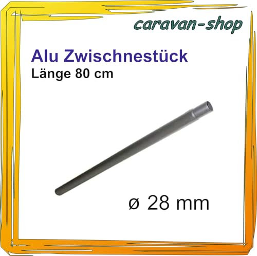 Alu Zwischenstück 80cm x 28mm Verlängerung Zeltstange Zelt Gestänge Tarp Vorzelt