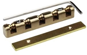 Guyker 5 String Bass Guitar Nut, Height Adjustable 45mm Brass Roller Nut Split Regulation Replacement Parts