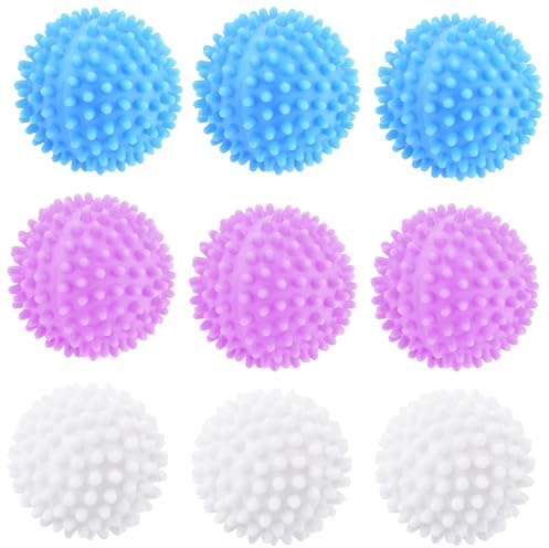 luckaide Torkbollar, 9 stycken torkbollar för tork, tvättboll för tvättmaskin, torkboll, återanvändbar torkboll, torkbollar, torkbollar för hem, kläder rengöring