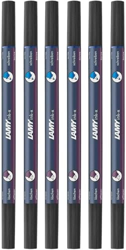 LAMY ink-x Tintenlöscher aus Kunststoff mit Löschspitze und Korrekturspitze - ausschließlich zum Löschen von königsblauer Tinte - 6er Set kewi safari, Spitze M