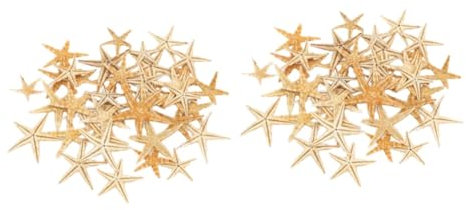 Cabilock 2 Boxen Mini-Desktop-Ornament Strass-seestern-skulptur Mini-landschaftsskulptur Für Haushaltswaren Farbe Beige