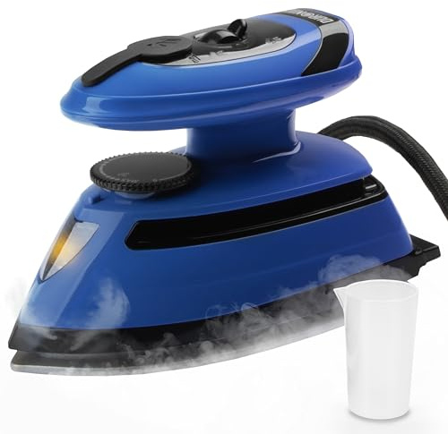 Duronic Travel Steam Iron SI4 BB Portable Steam Irons with Dual Voltage Lightweight Electric Mini Iron with Ceramic Plate 420W Compact Iron for Travelling Sewing & Holidays
