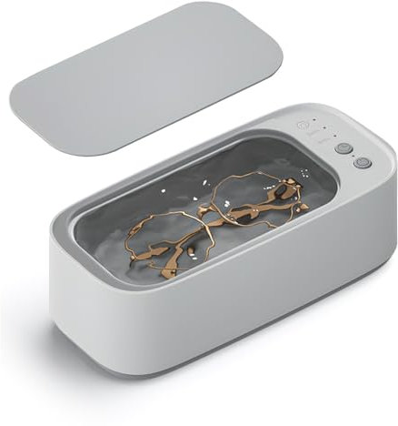 Hoquare Ultrasonic Cleaner, 400ml 48KHz Professional Jewelry Glasses Cleaning Machine, Portable Sonic Cleaner for Necklace, Ring, Watch, Denture, Retainer, Ideal Gift for Women & Men