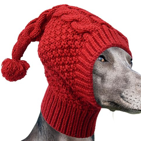 Bonnet chaud tricoté pour chien – Chapeau tricoté pour animal de compagnie – Chapeau tricoté confortable avec oreilles pour chien de petite, moyenne et grande taille – Tendance pour la randonnée, la