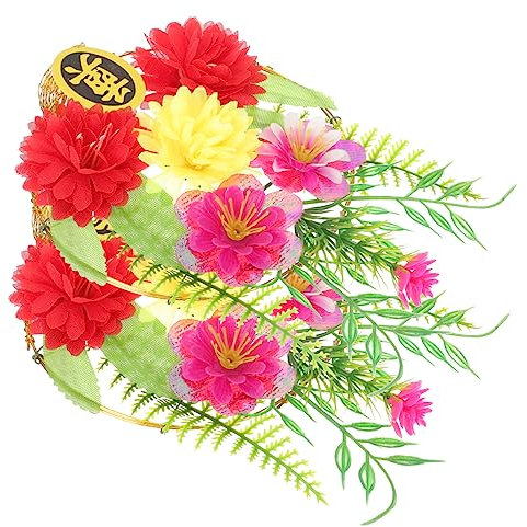 BESPORTBLE 2pièces Bouquet De Fleurs Artificielles pour Cimetière Décoration Mémoriale Panier De Fleurs pour Tombe