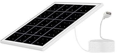 NORWILL Panel solar, cargador de panel solar portátil impermeable para exteriores, cargador de batería solar con salida USB para camping, senderismo, cargador de teléfono