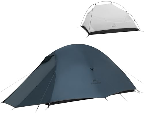 Naturehike Cloud Up 20D Nylon Camping Tent, Backpacking Tent, 1 Person, Navy Blue