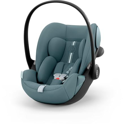 CYBEX Gold Babyschale Cloud G3 Plus, Ab Geburt bis ca. 24 Monate, Für Kinder ab 40 cm bis 87 cm, Max. 13 kg, 180° Drehfunktion, Mesh-Stoff, Inkl. Neugeboreneneinlage, Stormy Blue