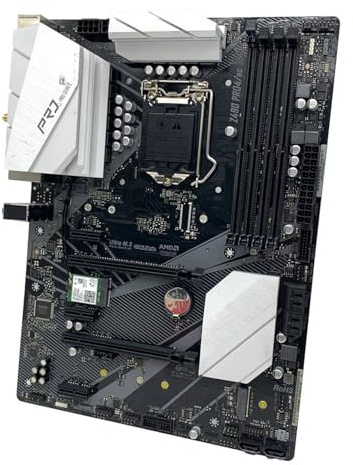 Cartes mères Fit for ASROCK Z490 PRO4/AC Prend en Charge Le processeur Intel LGA1200 I9-10900K I7-10700K I5-10400F I3-10100F, Chipset DDR4 PCIe3.0 ATX