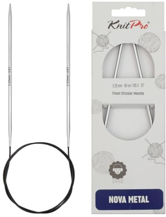 KnitPro - KnitPro Nova (80 cm x 3,25 mm) fasta rundstickor - 1 enhet