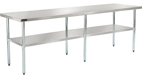 Nexel WB9630SS Stainless Steel Worktable With Under shelf, 96W x 30D x 35H