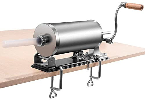 RELAX4LIFE 2,5/3/4 KG Insaccatrice Manuale per Salsiccia in Acciaio Inox, Macchina di Produzione di Salsiccia con Tubi di Diversi Diametri, Fissaggio al Piano di Lavoro Solido e Regolabile (3KG)
