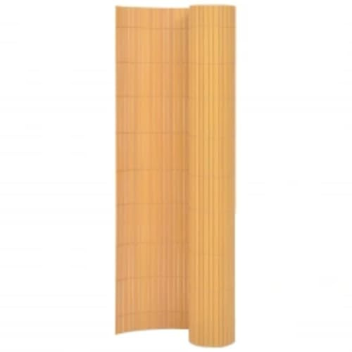 vidaXL Gartenzaun Doppelseitig Sichtschutzmatte Sichtschutzzaun Sichtschutz Windschutz Balkon Garten Zaun Terrasse PVC 90x400cm Gelb