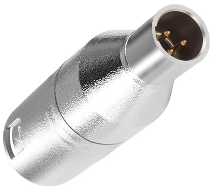 QIANRENON Adaptador de 3 pines XLR a Mini XLR para auriculares y micrófono, conector simétrico de audio, para cámara de videocámara