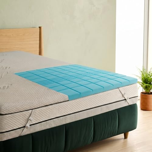 Nuvole di Sonno Topper Serenity Singolo 80x190 Ortopedico in Memory Foam Alto 6cm 7 Zone, Materasso Correttore, Elastici Regolabili, Sfoderabile, Made in Italy, Disp.Medico Detraibile n.2781798