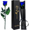 CSYY Rosa Eterna, Rosa Eterna Azul con Tallo Flores Preservadas Regalo San Valentín Dia de la Madre Flores Preservadas Regalo Mama Navidad
