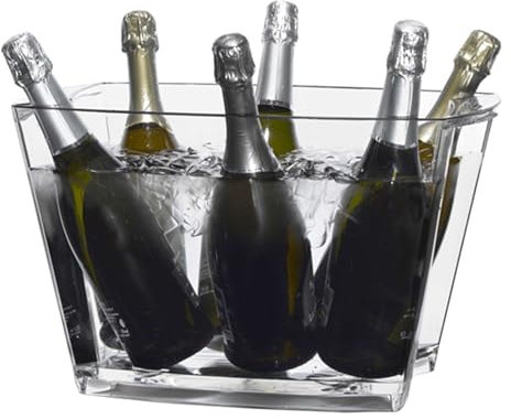 macfly Cubitera para Botellas - Enfriador de 6/7 Botellas de Vino, Cervezas, Champán y Refrescos, Cubitera Grande 6/7 Botellas, Champanera Grande, Cubitera y Enfriador Grande, 30x23x26 cm