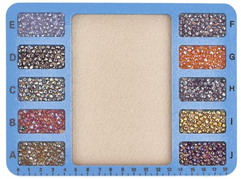 BENECREAT 2 Pcs Felt Beading Mat, 7.8x5.9 Inch/20x15cm Rectangle Felt Bead Design Boards with Centimeter Alphabetic Scale Beads Tray Bead Pads for Art Crafts Jewelry Making Beading Supplies(Blue)