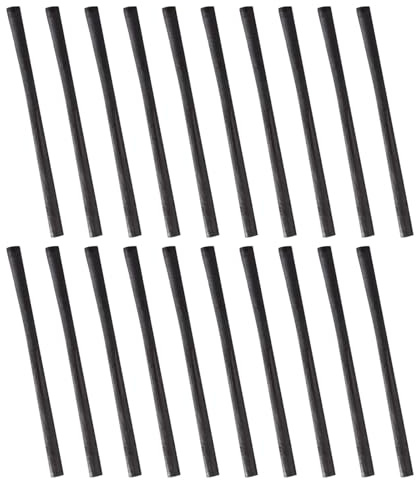 SHINEOFI Lot De 25 Bâtons De Charbon De Bois Pour Croquis Art Du Fusain Bâtons De Charbon De Bois Épais Outils Pour Fusain Coton En