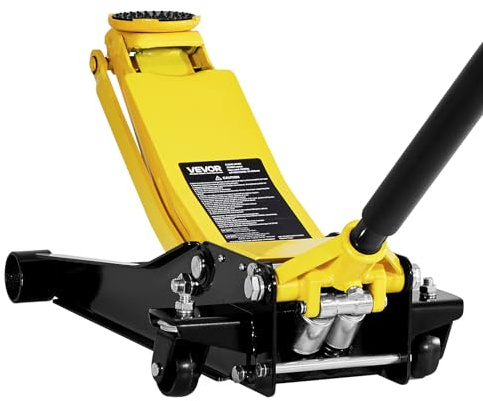 VEVOR Rangierwagenheber Wagenheber mit niedrigem Profil 2 t, Doppelkolben-Schnellhubpumpe, 75-505 mm Hubbereich, hydraulische Wagenheber für Sportwagen, Limousinen Rennwagenheber