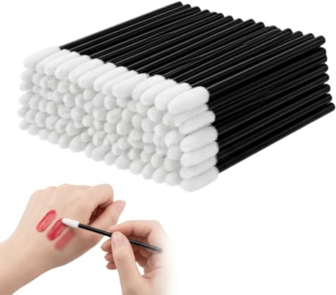 Stalora 100 pennelli usa e getta per labbra, applicatore per rossetto, lucidalabbra, pennelli per il trucco, accessori per estensione delle ciglia e PMU, bastoncini per la pulizia, spatola cosmetica