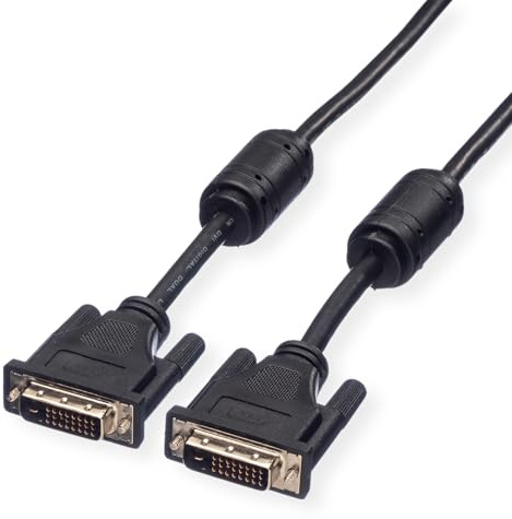 ROLINE DVI Cable | Monitor cable DVI Plug-Plug | Dual Link connection cable Black 2 m