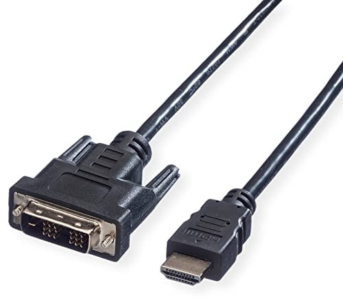 VALUE Kabel DVI (18+1) ST - HDMI ST, schwarz, 1 m