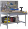SimonRack Werkbank 600 kg Belastbarkeit, 144,5x151x61 cm, 1 Schublade, Große Arbeitsfläche Arbeitsfläche, Arbeitstisch, Holz-Arbeitsplatte, Verzinkt/Holz - BT2