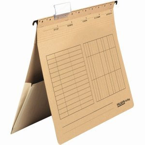 Falken 25 x Hängehefter UniReg Kraftkarton 230g/qm kaufm. Heftung mit Tasche braun